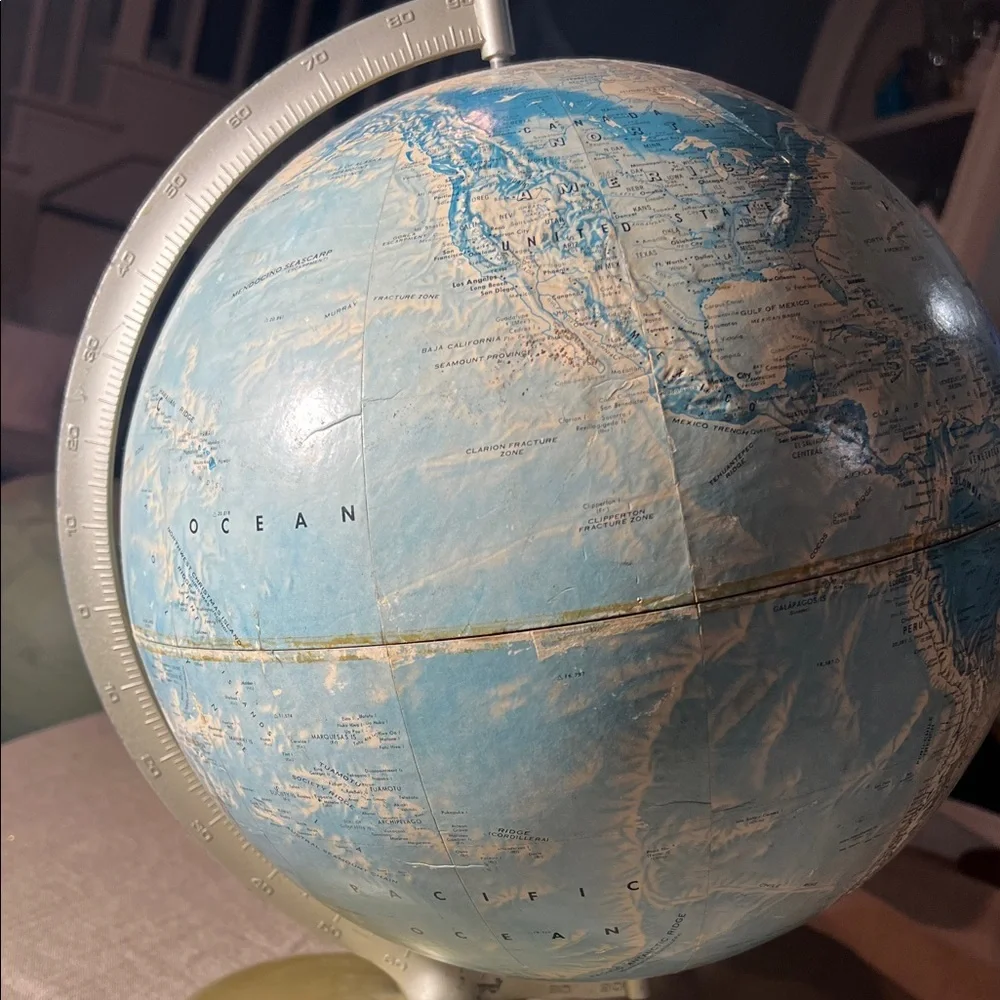 Rand McNally Blue and Cream World Portrait Globe